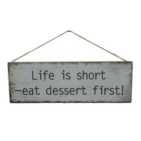 Wooden English Phrase Hanging Plaque Sign Clothing Store Cafe Bar Wall Art Decoration Slogan Sign,Grey