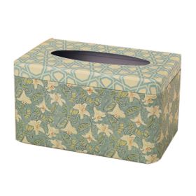 Tinplate Tissue Box Holder Rural Style Facial Napkin Tissue Box Cover for Home Office Bar - Flower Vines