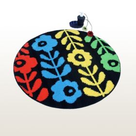 Naomi - [Colorful Flower World] Round Home Rugs (35.4 by 35.4 inches)