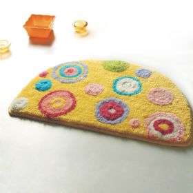 [Yellow Polka Dots] Kids Room Rugs (15.7 by 24.8 inches)