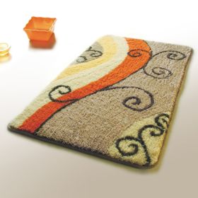 Naomi - [Flourish] Wool Throw Rugs (17.7 by 25.6 inches)