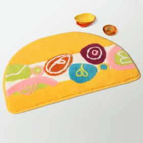 Naomi - [Orange Semicircle] Kids Room Rugs (15.7 by 24.8 inches)