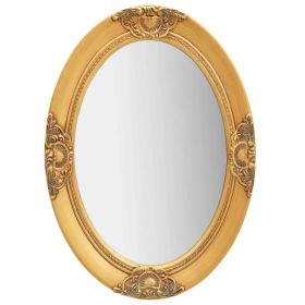 Wall Mirror Baroque Style 19.7"x27.6" Gold