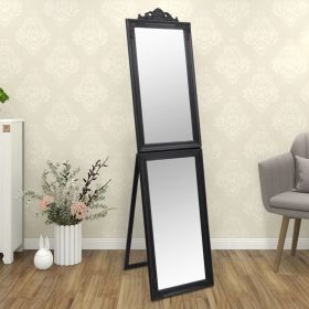 Free-Standing Mirror Black 17.7"x70.9"