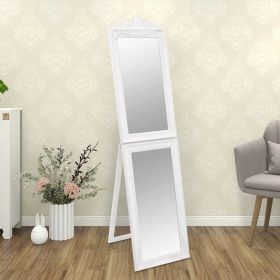 Free-Standing Mirror White 17.7"x70.9"