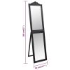 Free-Standing Mirror Black 15.7"x63"