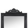Free-Standing Mirror Black 15.7"x63"
