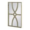 16" x 23" Rectangular Wooden Wall Mirrors with Distressed White Frame, Vertical or Horizontal, Home Decor for Living Room, Set of 2