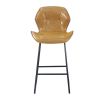 Set of 2, Leather Bar Chair with High-Density Sponge, PU Chair Counter Height Pub Kitchen Stools for Dining room,homes,bars, kitchens,Brown