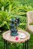 7.7x4.7x14.2" Decorative 3 Tier Water Fountain with Fairy and LED Light, for Indoor Tabletop and Outdoor