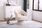 Swivel Accent Chair Armchair, Round Barrel Chair in Fabric for Living Room Bedroom, Beige