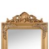 Free-Standing Mirror Gold 19.7"x78.7"