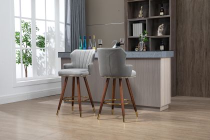 COOLMORE Swivel Bar Stools with Backrest Footrest , with a fixed height of 360 degrees