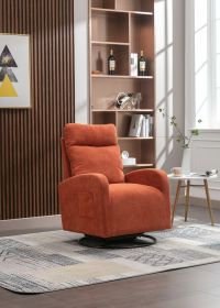 JiaDa Upholstered Swivel Glider.Rocking Chair for Nursery in Orange.Modern Style One Left Bag