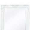 Wall Mirror Baroque Style 47.2"x23.6" White