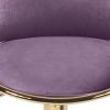Purple velvet bar chair, pure gold plated, unique design,360 degree rotation.adjustable height,Suitable for dinning room and bar,set of 2