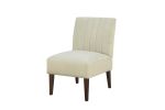 Stylish Comfortable Accent Chair 1pc Beige Fabric Upholstered Plush Seating Living Room Furniture Armless Chair