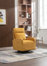 JiaDa Upholstered Swivel Glider.Rocking Chair for Nursery in Yellow.Modern Style One Left Bag