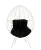 Galzed Patio Lounge Chair; Black Fabric & White Wicker