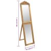 Free-Standing Mirror Gold 17.7"x70.9"