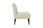 Stylish Comfortable Accent Chair 1pc Beige Fabric Upholstered Plush Seating Living Room Furniture Armless Chair