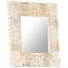 Mirror White 19.7"x19.7" Solid Mango Wood