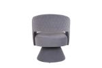 Swivel Accent Chair Armchair, Round Barrel Chair in Fabric for Living Room Bedroom, Grey